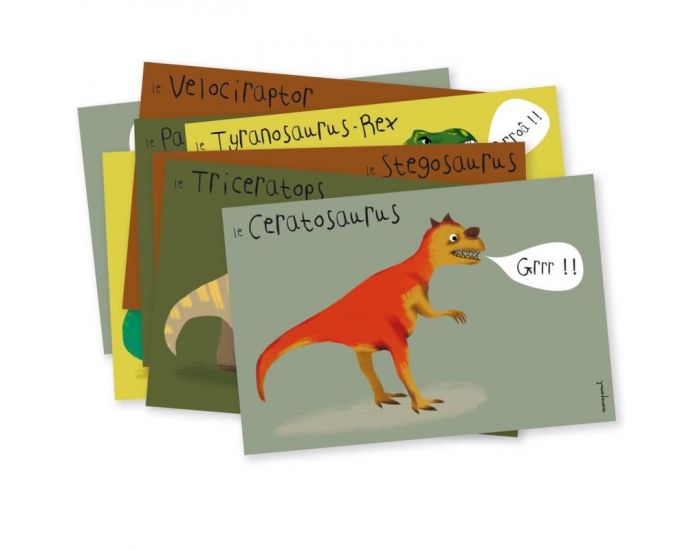 PIROUETTE CACAHOUETE Cartes d'invitations Dinosaure