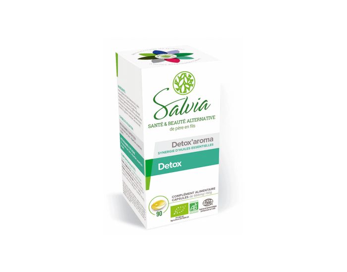 SALVIA NUTRITION Detox'Aroma, Huiles Essentielles Bio en Capsules