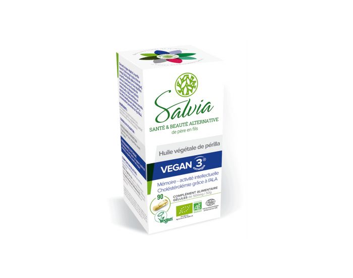 SALVIA NUTRITION Vegan 3 Périlla - Huile Végétale Bio Gélules