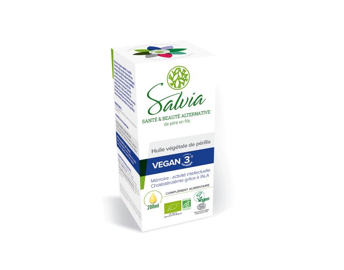 SALVIA NUTRITION Vegan 3 Périlla - Huile Végétale Bio en Flacon