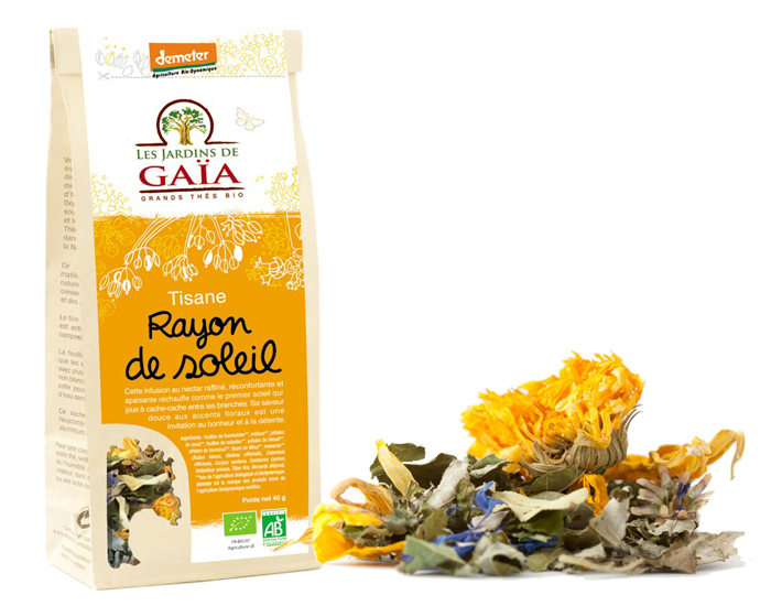 LES JARDINS DE GAIA Tisane Bio Rayon de Soleil - Fleur de Tilleul - 40 g