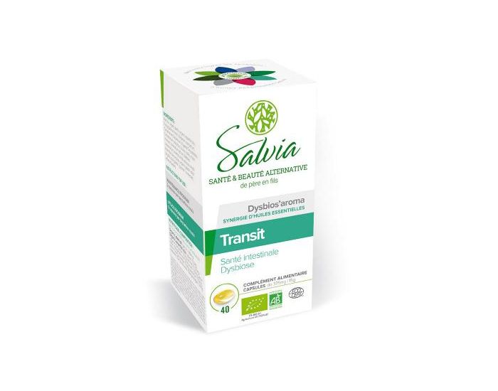 SALVIA NUTRITION Dysbios'Aroma Huiles Essentielles Bio 40 Capsules