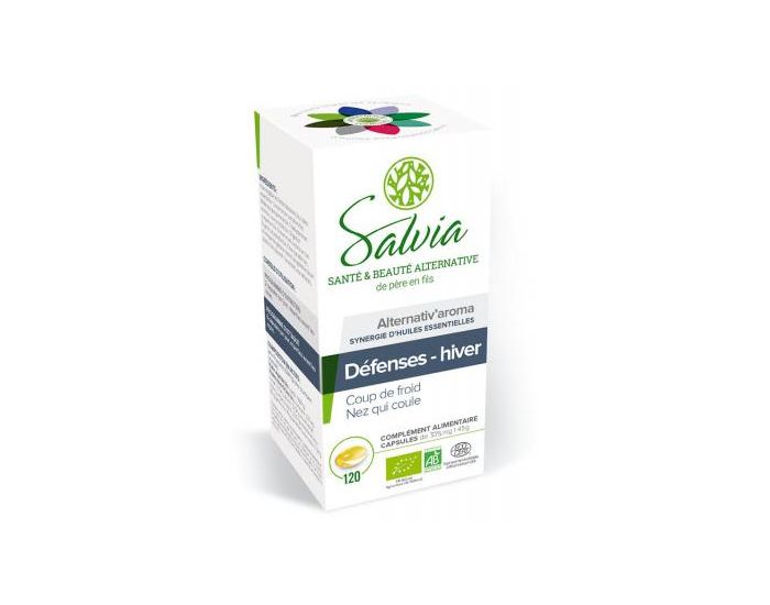 SALVIA NUTRITION Alternativ'Aroma Huiles Essentielles Bio - Dfenses Hiver - 120 Capsules