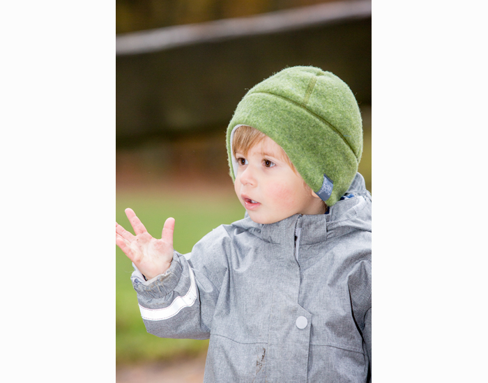 PICKAPOOH Bonnet Enfant Polaire de Laine Milan - Vert 