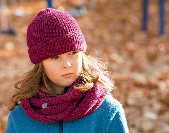 PICKAPOOH Snood en Laine Bb Enfant - Violet