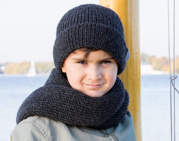 PICKAPOOH Snood en Laine Bb Enfant - Anthracite