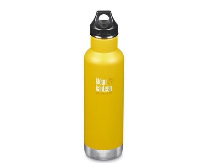 KLEAN KANTEEN Gourde Inox isotherme Lemon Curry - Bouchon Classique - 592 ml