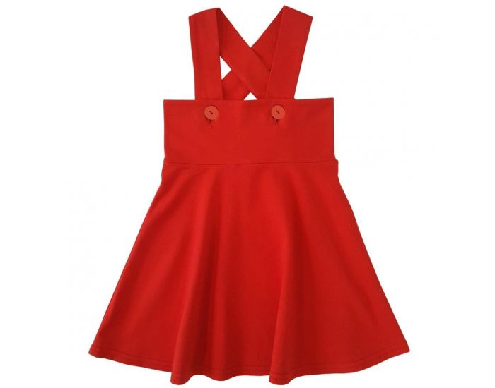 PETIT PRODUIT Robe Bb - Rouge Coquelicot - Coton Bio