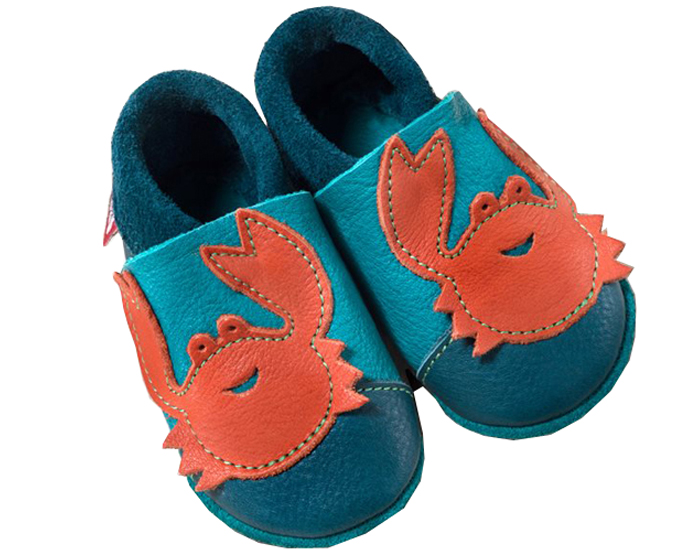 POLOLO Chaussons en Cuir - Freddy le Crabe