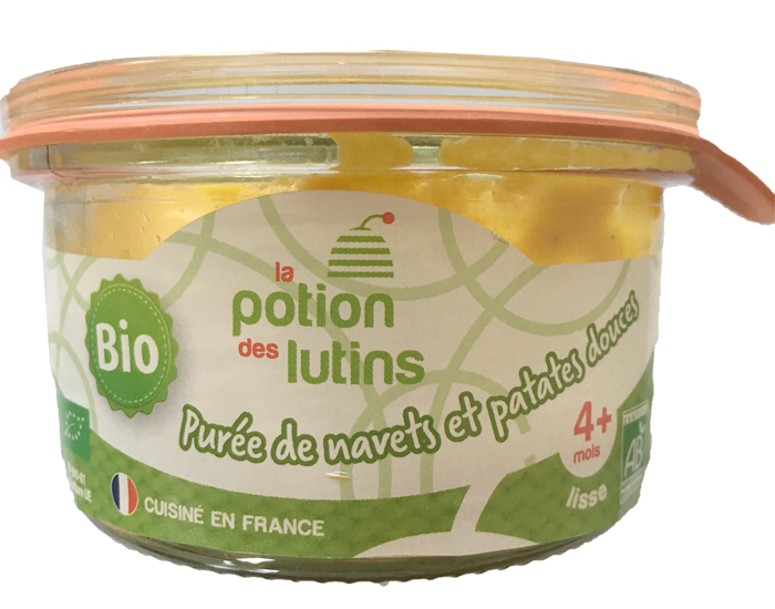 LA POTION DES LUTINS Petite pure navet et de patate douce - 100g - Ds 4 mois