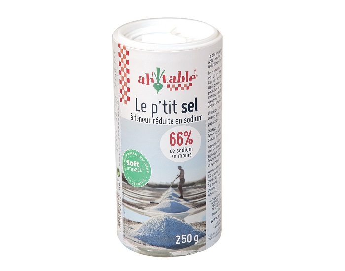 AH TABLE Le P'tit Sel  teneur rduite en Sodium - Tube de 250g