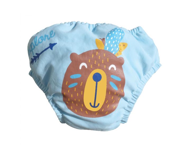 PIWAPEE Maillot avec couche de bain anti fuite - Castor Bleu Ciel