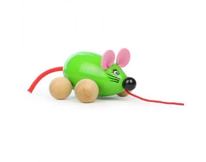 VILAC Tirer Lisa la souris verte - Ds 18 mois