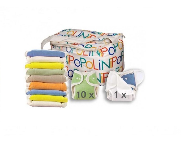 POPOLINI Pack 10 Couches Lavables Onesize Soft - Rainbow