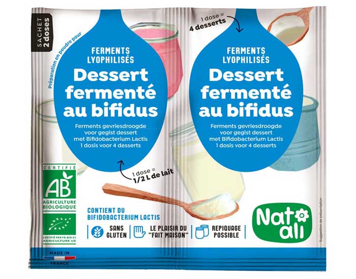 NAT-ALI Ferment pour Dessert au Bifidus - 2 x 6 g