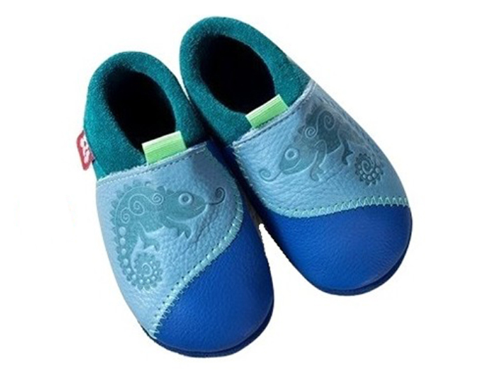 POLOLO Chaussons en Cuir Camlon Calforniablue