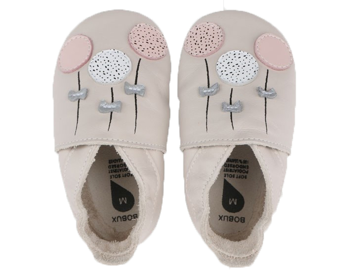 BOBUX Chaussons en Cuir - Envole Rose