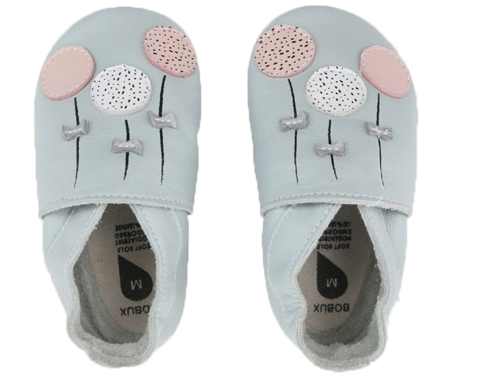 BOBUX Chaussons en Cuir - Envole Bleu