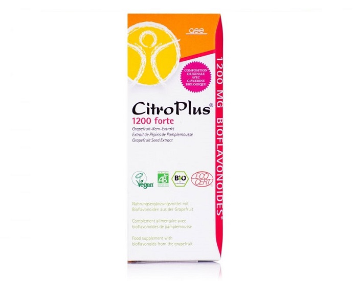 CITROPLUS 1200 Extrait de Ppins de Pamplemousse Forte Bio - Ds 3 ans