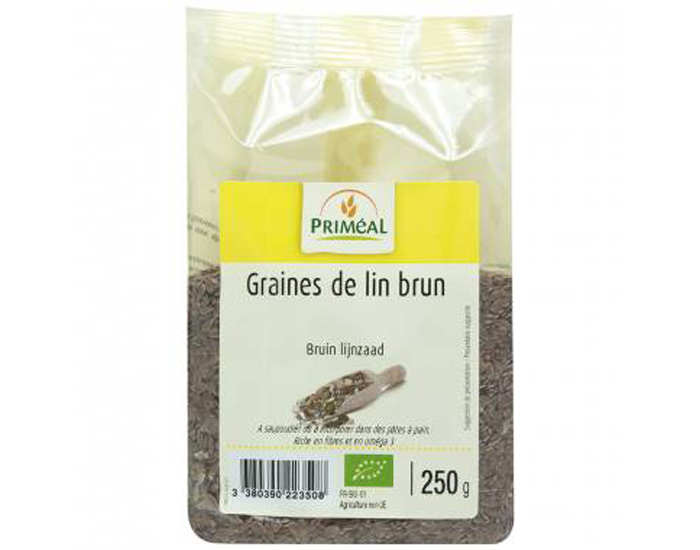 PRIMEAL Graines de Lin Brunes - 250g