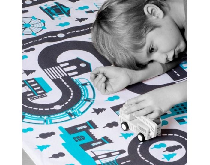 LES JOUETS LIBRES Tapis de Jeu Bio pour Petites Voitures - Ds 18 mois