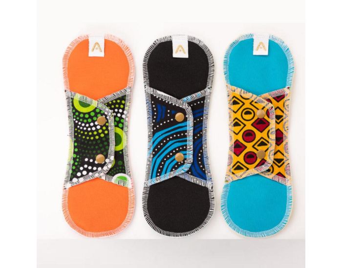 APIAFRIQUE Kit 3 Serviettes hyginiques lavables Jour