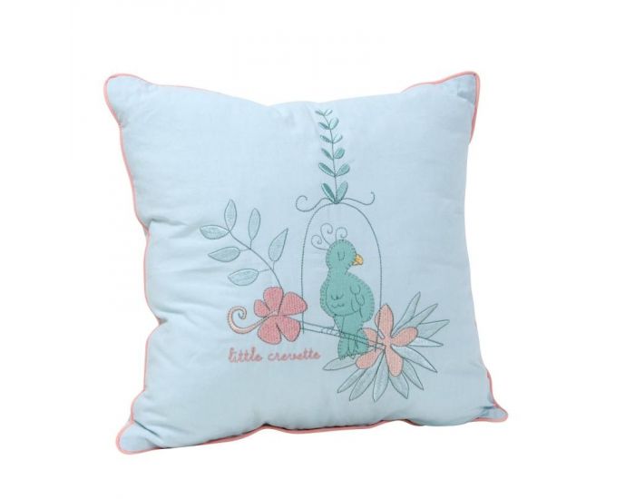 LITTLE CREVETTE Coussin Oiseau de Paradis