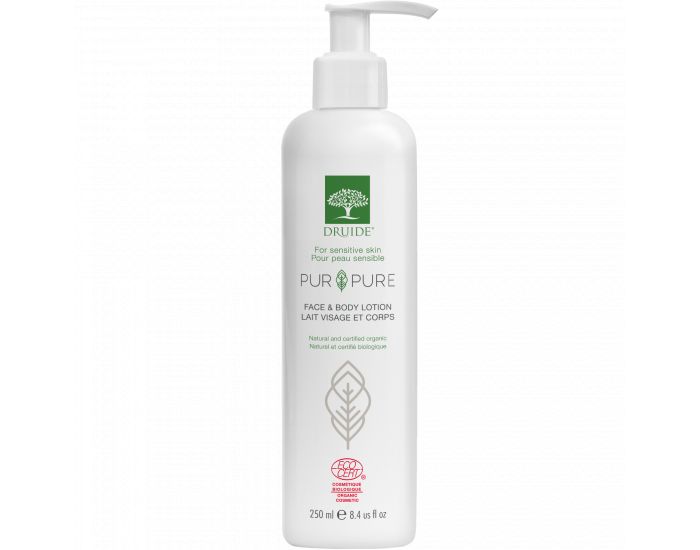 DRUIDE Lait corps et visage Pur&Pure - Hypoallergnique - 200ml