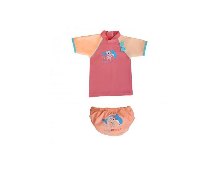 MAYOPARASOL Peachy Ensemble Tee-Shirt Anti-UV Bb Et Maillot Couche - Pche