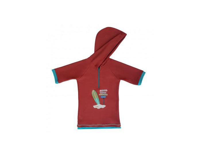 MAYOPARASOL Tropiques Top Anti-UV Capuche Garon Manches Courtes - Caramel