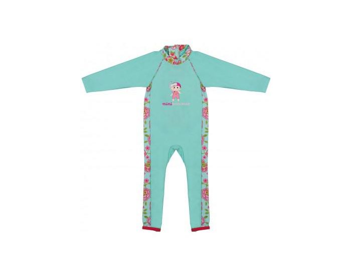 MAYOPARASOL Mini Princesse Combinaison Anti-UV Fille Manches Longues - Bleu