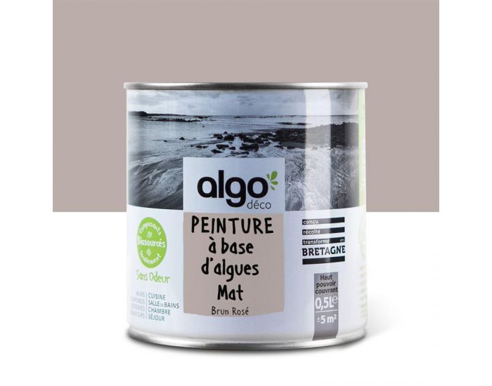 ALGO PAINT Peinture Biosourcée Décorative Brune Finition Satin (Cavallo)