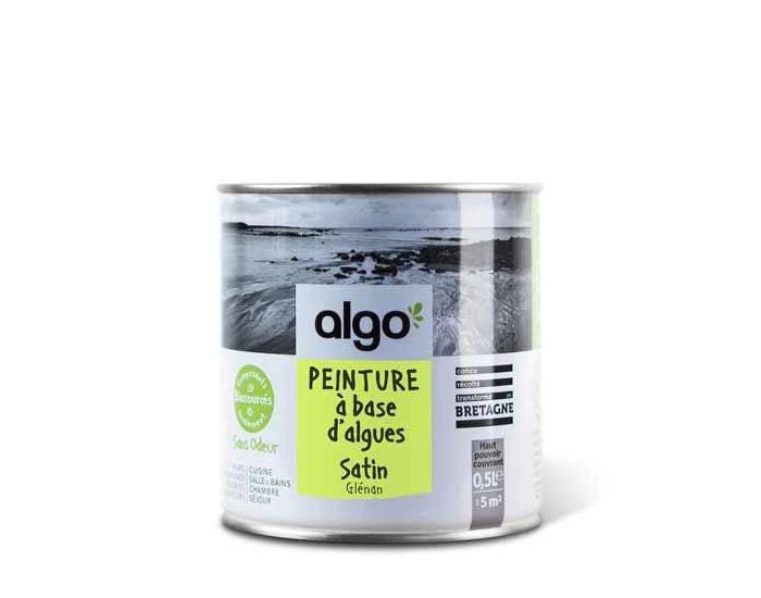 ALGO PAINT Peinture Biosourcée Décorative Verte Finition Satin (Glénan)