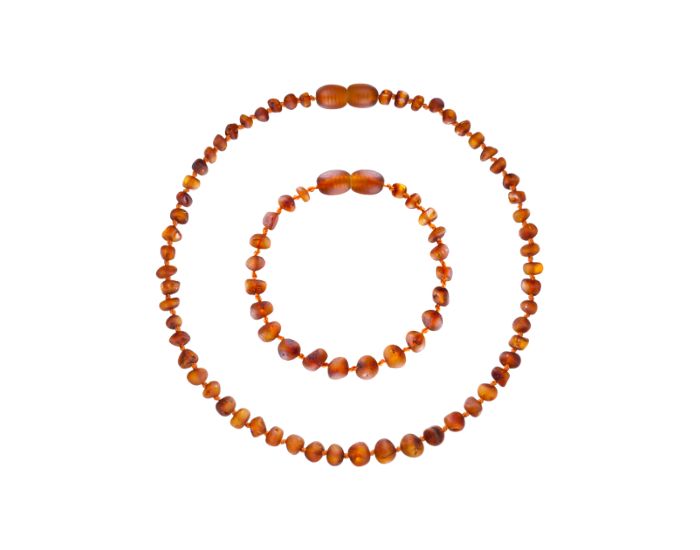 IRREVERSIBLE Collier et Bracelet d'Ambre Cognac - Ambre 100% Naturelle 