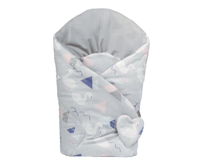 SEVIRA KIDS Gigoteuse d'emmaillotage rversible en coton - 0-4 mois - Cygnes