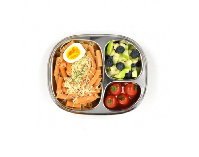 JOLI MONDE Plateau Repas inox 3 parties Bb