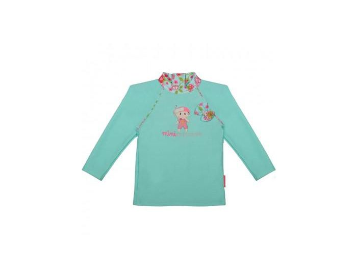 MAYOPARASOL Mini Princesse Tee-Shirt Anti-UV Bb Manches Longues - Bleu