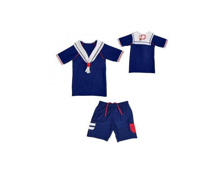 MAYOPARASOL Petit Matelot Ensemble Tee-Shirt Anti-UV Bb Et Short Couche - Bleu