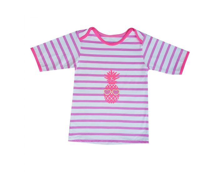 MAYOPARASOL Saint Trop T-Shirt Anti-UV Fille Manches Courtes - Rose