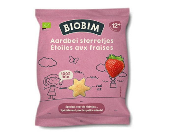 BIOBIM Etoiles aux Fraises - 25 g - Ds 12 mois