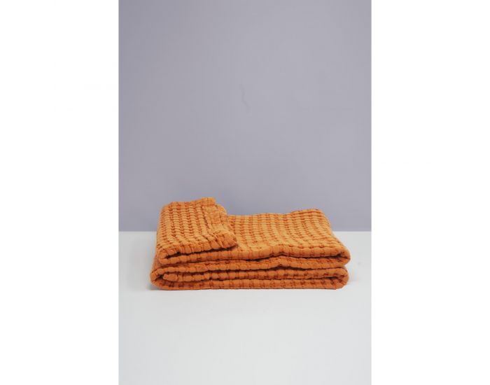 KADOLIS Couverture en Coton Bio - Paros Orange
