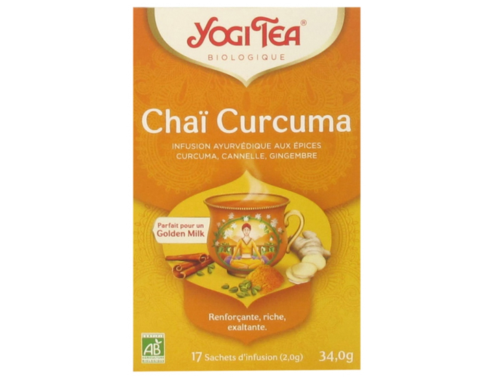 YOGI TEA Tisanes en Sachet - Cha Curcuma  - 17 Sachets