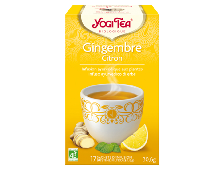 YOGI TEA Tisanes en Sachet - Gingembre Citron  - 17 Sachets