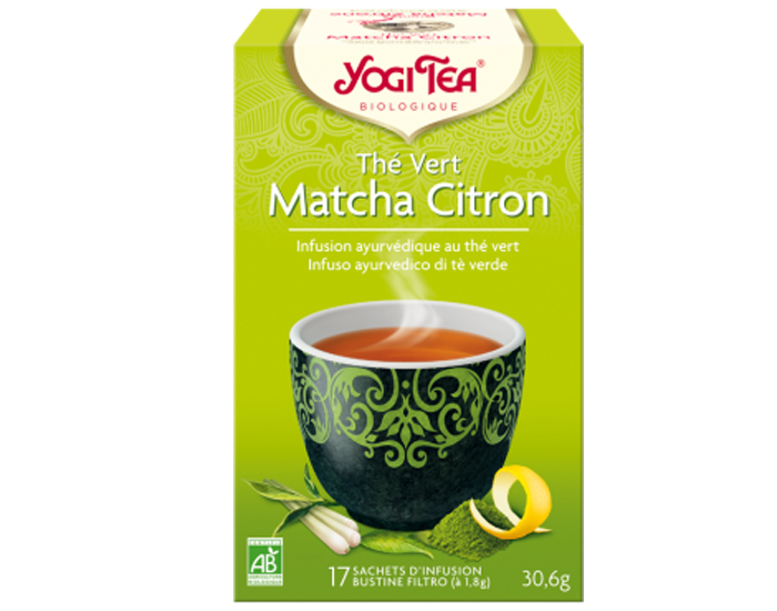 YOGI TEA Th Vert en Sachet - Matcha Citron - 17 Sachets