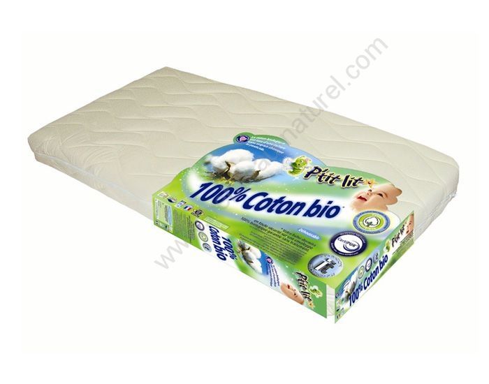 P'TIT LIT Matelas 60x120 coutil en Coton Biologique
