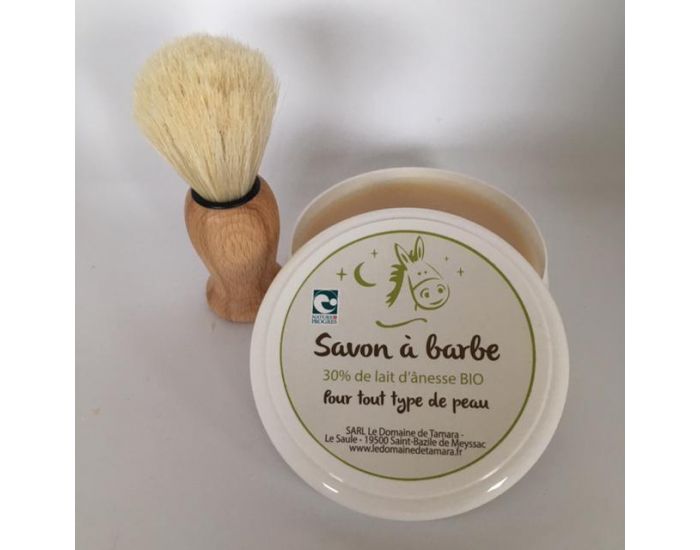 LE DOMAINE DE TAMARA Blaireau Pin Huil, Soie naturelle + Savon  Barbe