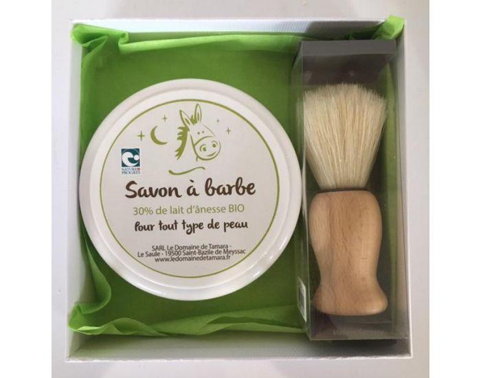 LE DOMAINE DE TAMARA Coffret Homme - Blaireau Pin huil, soie naturelle + Savon  barbe