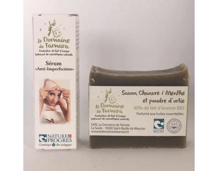 LE DOMAINE DE TAMARA PACK Srum Anti Imperfection + Savon Chanvre/Menthe et poudre d'ortie