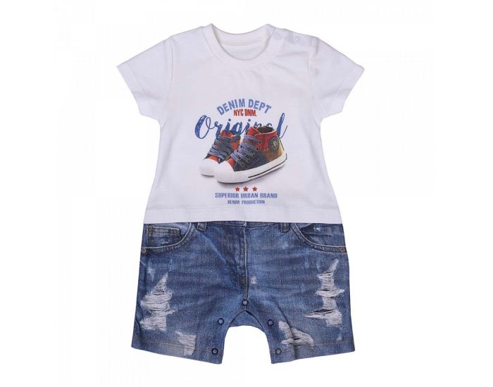 SEVIRA KIDS Combishort Barboteuse Bb Liam Bleu