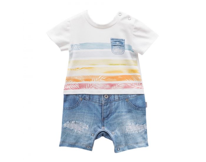 SEVIRA KIDS Combishort Barboteuse Bb - Oscar Bleu